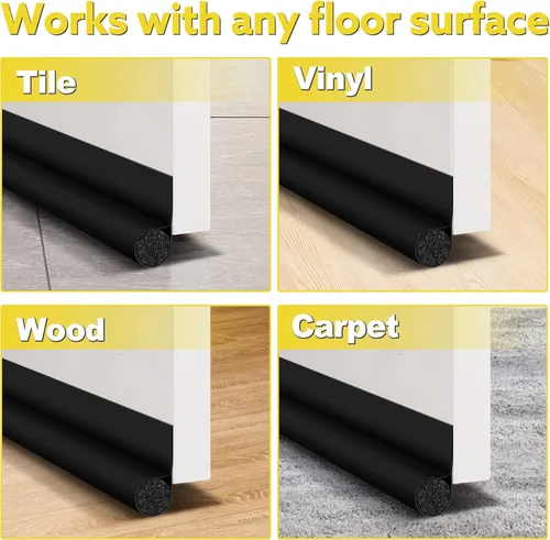 Vista 9 de Tope de Corriente de Puerta HomeProtect de 76 cm, Cinta de Clima con Adhesivo Fuerte para Protección Esencial del Hogar en Dormitorio para Espacios