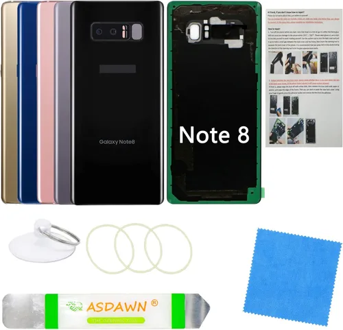 Vista 44 de Estuche de panel de vidrio trasero de repuesto para Galaxy S8 con manual de instalación + lente de cámara preinstalada + todo el adhesivo + kit
