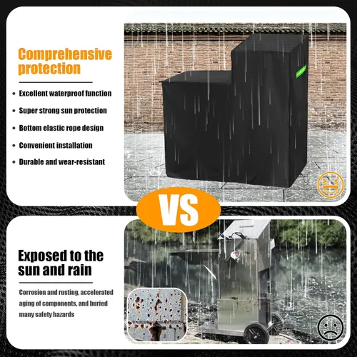 Vista 6 de Funda para freidora Bayou Classic700-701/700-704 600D Oxford cubierta de freidora para freidora de 4 galones con estante de carro, impermeable