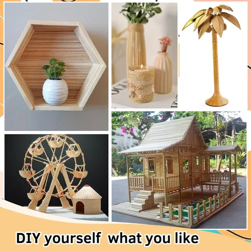 Vista 4 de ONUPGO 10 varillas de clavija, clavijas de madera sin terminar de 5/8 x 12 pulgadas para manualidades y bricolaje