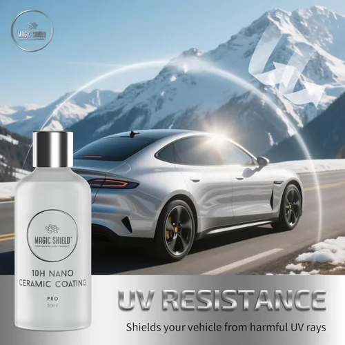 Vista 6 de Magic Shield Revestimiento de cerámica PRO 10H – Autorreparable Larga duración para 2 coches + Protección avanzada de SiO2 Fácil aplicación