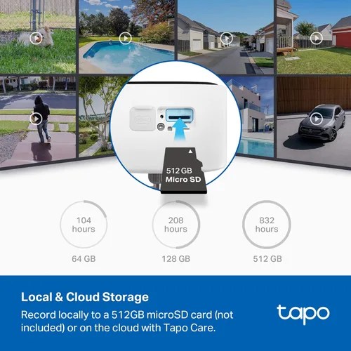 Vista 8 de Tapo TP-Link C400 KIT Cámara de batería para exteriores con base de panel solar, inalámbrica, 1080P, detección gratuita de personas/vehículos