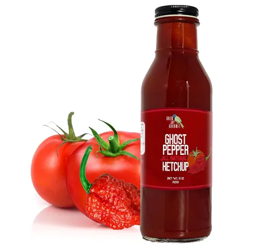 Vista 6 de Green Jay Gourmet Ketchup de tocino - Ketchup de tomate totalmente natural con pasta de tomate, tocino real y especias gourmet, no contiene