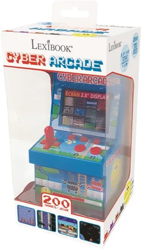 Vista 2 de Lexibook Cyber Arcade - Consola de juegos retro portátil, 200 juegos, pantalla LCD a color de 2.8 pulgadas, compacta, funciona