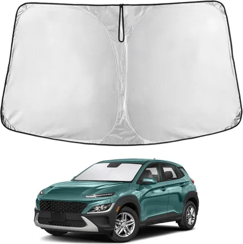 Vista 120 de EcoNour - Parasol plegable para parabrisas de Toyota Tacoma 2016-2025 2026, accesorios para camioneta de 2 puertas y 4 puertas, protector de visera