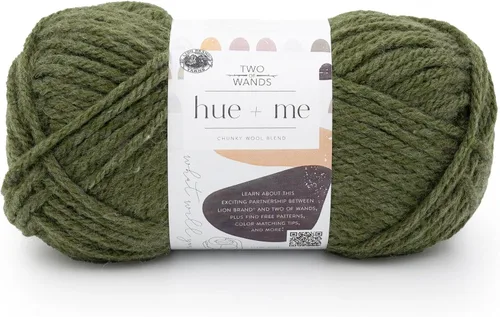 Vista 40 de Lion Brand Yarn, Hue + Me - Hilo grueso para tejer a ganchillo, tejer y manualidades, agave, 1 paquete