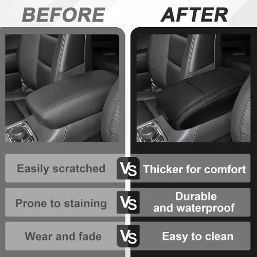 Vista 323 de Muslogy Funda para reposabrazos de consola central apta para Chevy Silverado/Tahoe y GMC Sierra/Yukon 2007-2013, cómoda almohadilla