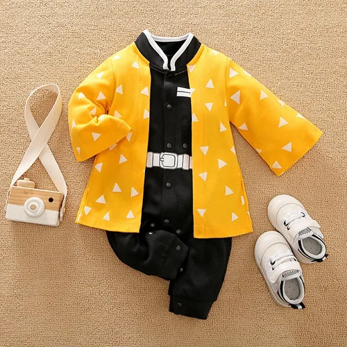 Vista 2 de Lindo mameluco de anime para bebé niño y niña, mameluco para Halloween, cosplay, ropa