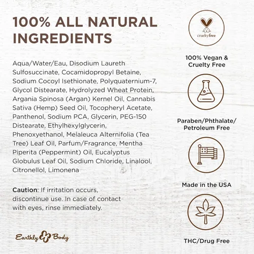 Vista 5 de Earthly Body Miracle Oil Tea Tree Shampoo 16 Fl Oz