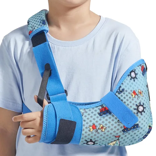 Vista 7 de Cabestrillo de Brazo y Hombro para Niños con Correa para la Cintura, Soporte de Férula Inmovilizadora para Brazo Roto, Clavícula, Codo, Muñeca