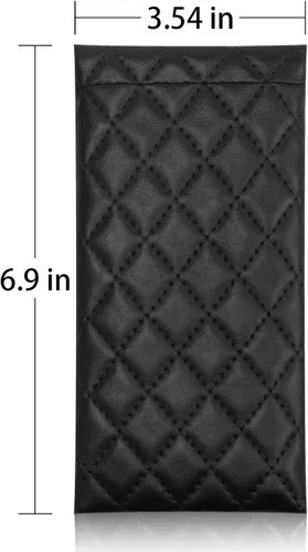 Vista 2 de TRIUMPH VISION Bolsa de cuero para lentes de sol, paquete de 3 soportes para gafas de almacenamiento de resorte