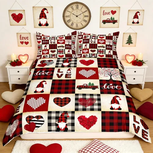 Vista 53 de Funda de edredón cuadrada azul, juego de ropa de cama de cuadrícula gris y blanca, funda de edredón moderna para decoración de habitación de niños