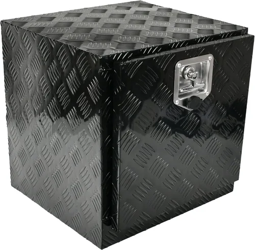 Vista 9 de Caja de herramientas de aluminio plateado de 24 pulgadas, caja de herramientas de 5 barras para camión, automóvil, remolque, al aire libre, recogida