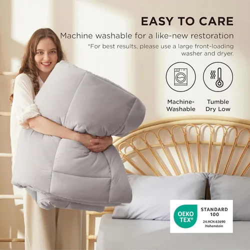 Vista 5 de Bedsure - Edredón de color liso