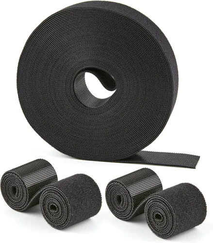 Vista 20 de Rollo de gancho y bucle de 100 pies x 1/2 pulgada, bridas de sujeción reutilizables, correas de cables multiusos para organizar el hogar, la oficina