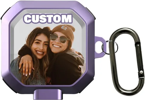 Vista 15 de Funda personalizada compatible con Samsung Buds FE 2023, Buds 2 Pro 2022, Buds 2 2021, Buds Pro 2021, Buds Live 2020, con nombre, texto, logotipo
