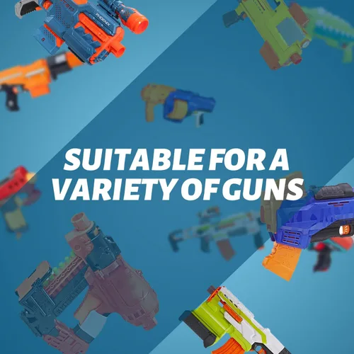 Vista 6 de EKIND 100 piezas de 2,83 pulgadas diseño hueco TPR dardos de cabeza suave rellenos de espuma tipo bala para armas Nerf N-strike Elite, negro