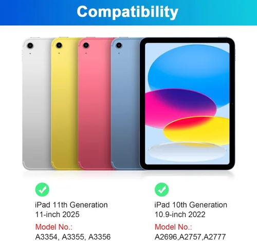 Vista 2 de Funda con Teclado y Ratón LAMA para iPad (A16) de 11ª Generación 2025 / 10ª Generación 2022, Estuche Magnético con Teclado para iPad de 11 Pulgadas