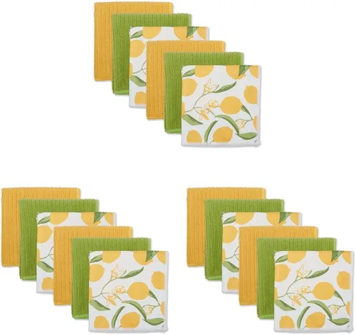Vista 20 de DII Cleaning Collection - Juego de microfibra multiusos, damasco negro, juego de paños de cocina