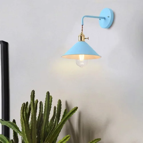 Vista 2 de Mengjay -Apliques de pared vintage, lámpara de pared industrial Edison E26, iluminación de pared retro para interiores, lámparas de pared LED