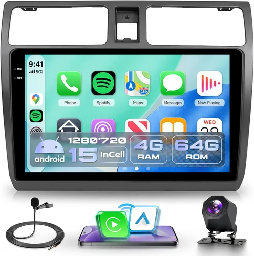 Vista 10 de 4Core 4G+64G Pantalla de radio para Suzuki Swift 2005 2006 2007 2008 2009 2010 Carplay Android Auto GPS Navegación, Rimoody Android Car Stereo 10.1