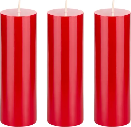 Vista 7 de Mega Candles 3 velas de pilar de oro rosa sólido sin perfume, vertidas a mano, velas de cera prémium de 2 x 6 pulgadas, decoración del hogar, spas