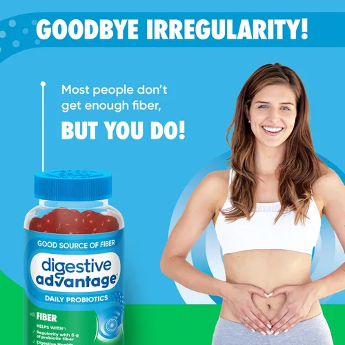 Vista 7 de Digestive Advantage Gomitas de Fibra Prebiótica + Probióticos para la Salud Intestinal, 5g de Fibra Prebiótica Más 1 Mil Millones de UFC