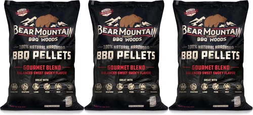 Vista 17 de Bear Mountain - Paquete de 2 gránulos de madera para barbacoa de mezquite para ahumador y parrilla, bolsa de 20 libras, madera dura totalmente