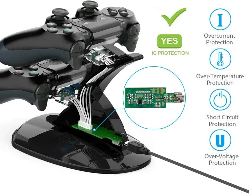 Vista 4 de VSEER Playstation 4PS4PS4 ProPS4 - Cargador para mando de PS4