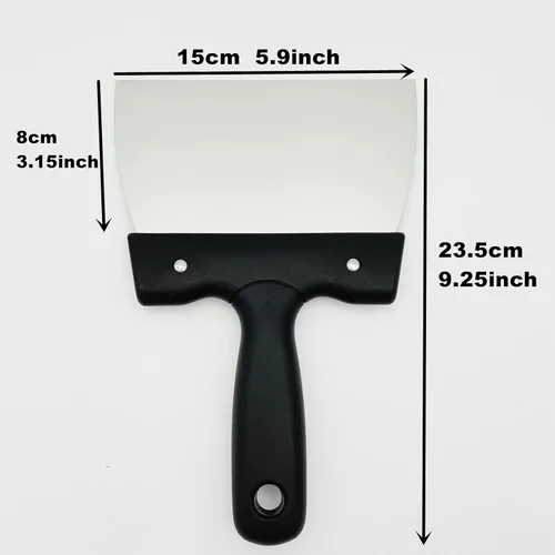 Vista 2 de Goldbaking Espátula de recubrimiento para raspador de chocolate raspador de masa de acero inoxidable (pequeña)