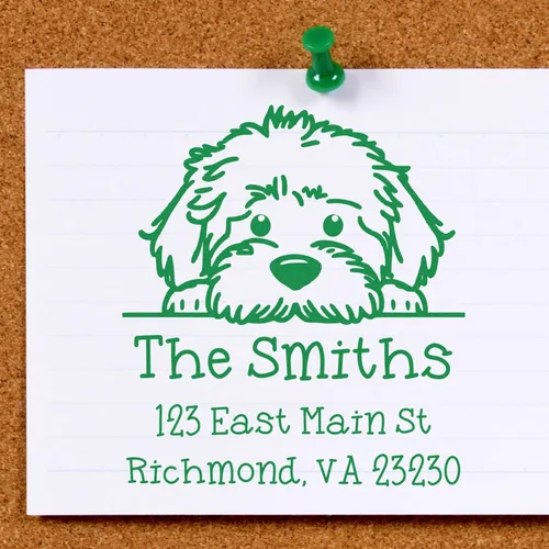 Vista 71 de Sello de alta calidad para cachorros Airedale Terrier – Sello de dirección personalizado – Ideal para los amantes de los perros – Elección de 5