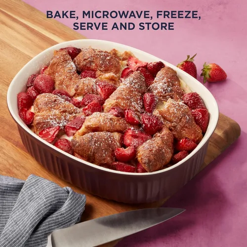 Vista 3 de Juego de ollas de cerámica CorningWare con tapas resistentes a las astillas y grietas, apto para microondas, lavavajillas, horno, congelador