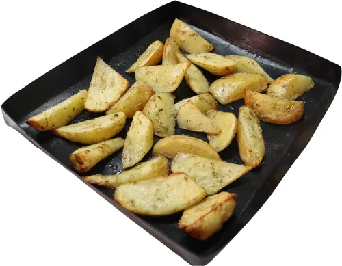 Vista 4 de Firsmat Cesta de cocina sólida, bandeja antiadherente de PTFE para hornear para hornos rápidos y rápidos, papas fritas, alas de pollo