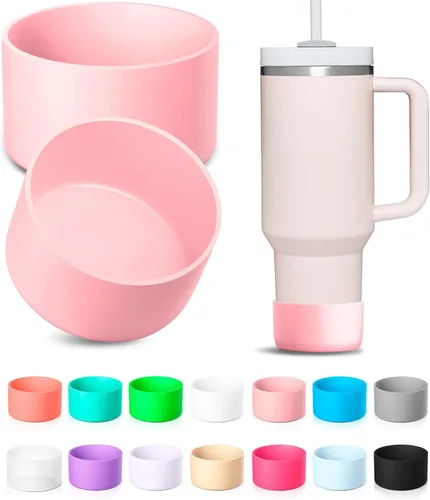 Vista 16 de KTKUDY 2 Piezas Botas de Silicona para Stanley Quencher Tumbler H2.0 de 30 oz 40 oz e IceFlow de 20 oz 30 oz y Diseñado para Botella de Agua Hydro