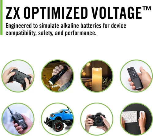Vista 6 de Coast AAA USB-C Baterías Recargables, ZITHION-X, Iones de Litio 1.5v 750 mAh, Uso Duradero, Carga en Menos de 1.3 Horas, Cable de Carga Incluido