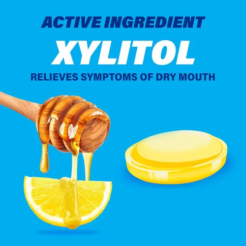 Vista 5 de ACT Pastillas de boca seca con xilitol, miel sin azúcar, limón, 36 pastillas