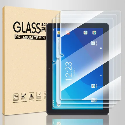 Onn - Paquete de 3 protectores de pantalla para tablet de 10.1 pulgadas, protector de pantalla de vidrio templado de 10.1 pulgadas para tableta Onn