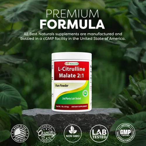 Vista 5 de Best Naturals L-Citrulina Malato 2:1 Polvo 1 Lb