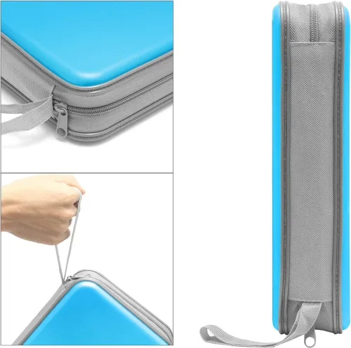 Vista 81 de Estuche para CD, capacidad para 80 unidades, para CD/DVD, cartera, de plástico duro, CD y DVD, carpetas de almacenamiento para automóvil, hogar