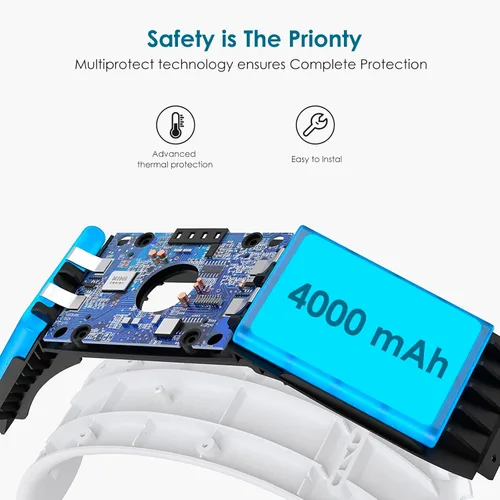 Vista 9 de Head Strap Battery Pack for Oculus Quest 2, Replacement Elite Strap 8000mAh Rechargeable Battery PC Accessories, Adjustable Headset with LED