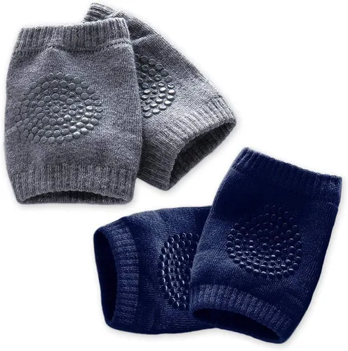Vista 6 de Kalevel Rodilleras para gatear para bebés, protectores antideslizantes para bebé niño y niña (2 pares)