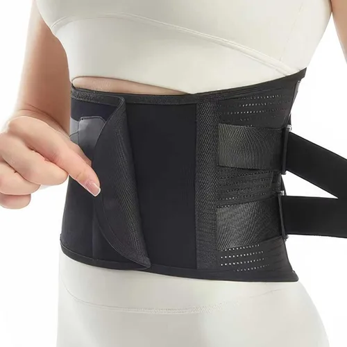 Vista 4 de Soporte de espalda para aliviar el dolor de espalda baja - Cinturón de soporte de espalda para mujeres y hombres para hernia de disco, ciática.
