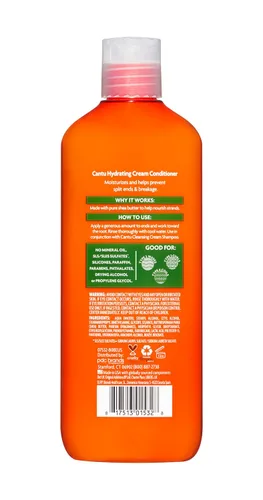 Vista 2 de Cantu Acondicionador hidratante en crema con manteca de karité para cabello natural, 13.5 onzas líquidas (el embalaje puede variar) (paquete de 2)