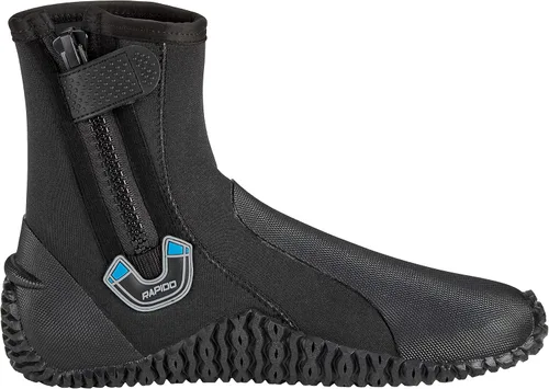 Vista 2 de Rapido Boutique Collection Wise - Botas de buceo de neopreno con cremallera de 0.27 pulgadas (0.276 in), botas de buceo, esnórquel y surf, botines