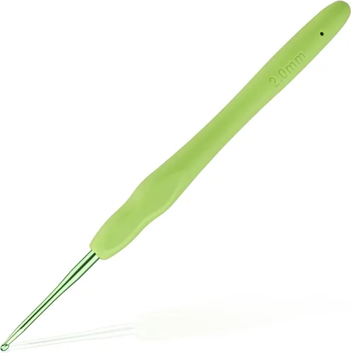 Vista 10 de Gancho de ganchillo para principiantes de 0.157 in, mango ergonómico para manos artríticas, agujas de tejer cómodas y suaves para bricolaje hecho a