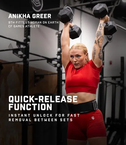 Vista 6 de Gymreapers Cinturón de Levantamiento de Pesas con Bloqueo Rápido para Hombres Cinturón de Gimnasio para Powerlifting Cinturón de Peso Muerto