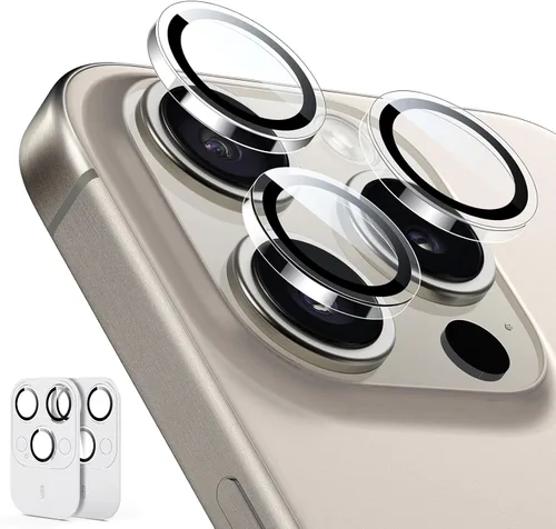 Vista 13 de ESR Paquete de 2 protectores de lente de cámara para iPhone 15/15 Plus/14/14 Plus, protectores individuales HD ultra resistentes, resistentes a