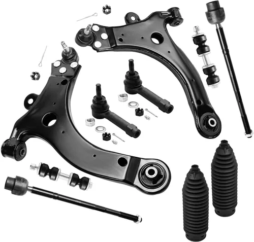 Vista 320 de Detroit Axle - Kit de suspensión delantera de 10 piezas para Hyundai Accent 2006-2011, 2 brazos de control inferiores, 4 barras de acoplamiento