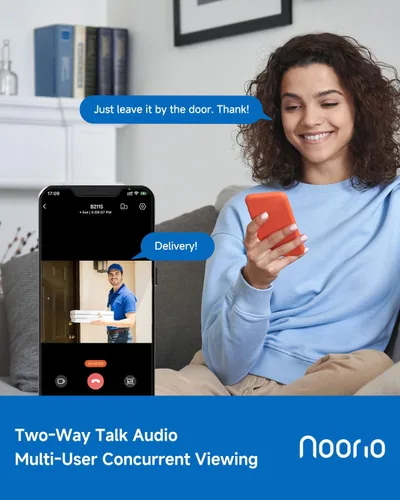 Vista 7 de Noorio - Cámaras de seguridad inalámbricas magnéticas, cámara 2K+ para interior y exterior con batería para el hogar, cámara inteligente