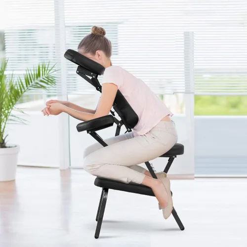 Vista 9 de Giantex Luz Portátil Peso silla de masaje tatuaje Spa de viaje silla con bolsa de transporte